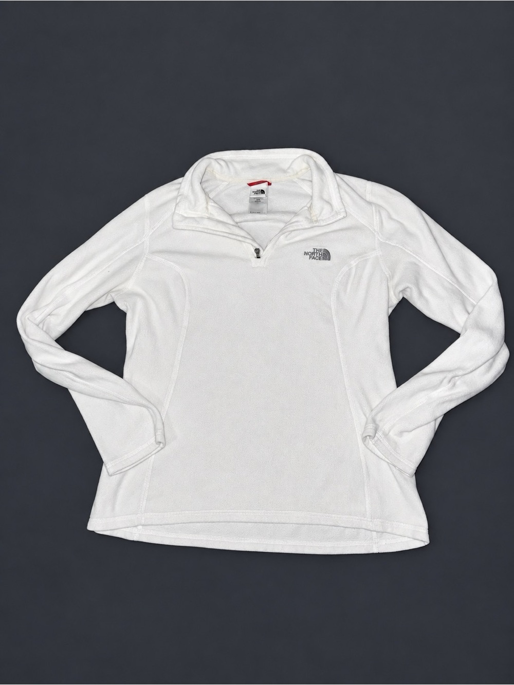 The North Face Women's White Half-Zip Fleece Pullover